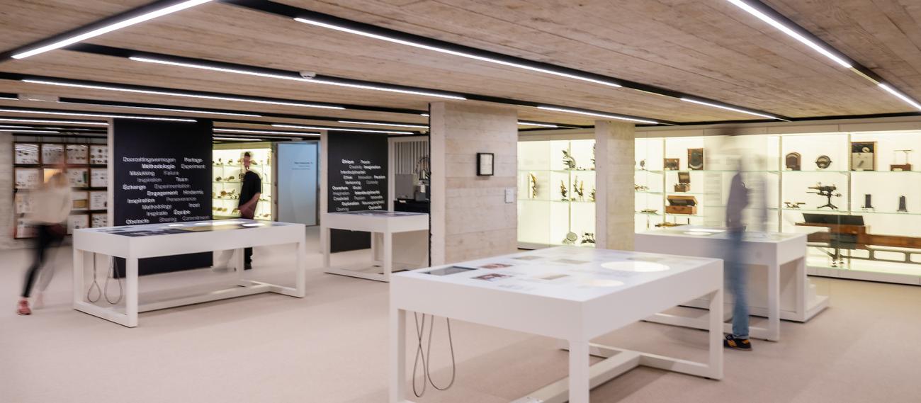 Vue de l'espace d'exposition permanente consacrée à la recherche