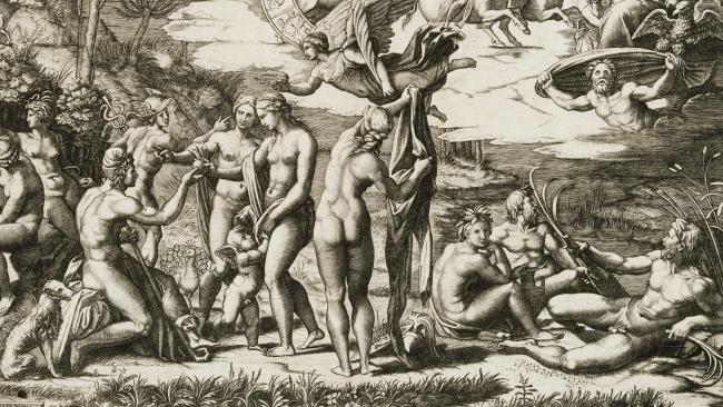 Marcantonio Raimondi Le jugement de Paris Collections Musée L