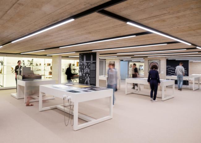 Vue de la collection permanente consacrée à la recherche