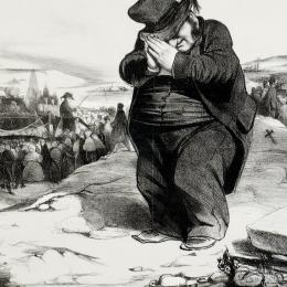 Honoré DAUMIER (Marseille, 1808 – Valmondois, 1879), Enfoncé La Fayette... Attrape mon vieux!,1834. Lithographie. 29,1 x 42 cm. N° inv. ES201. Fonds Suzanne Lenoir.