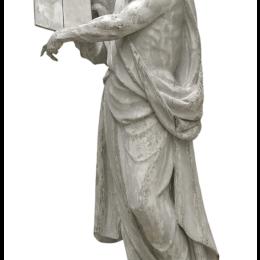Atelier des KERRICX (?), Moïse (appartenant au groupe sculpté provenant d’un maître-autel représentant la Transfiguration), Anvers, vers 1700. Tilleul polychromé. 165 x 71 x 41 cm. N° inv. AA142. Acquisition du musée.