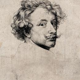 Antoine VAN DYCK (Anvers, 1599 – Blackfriars, après 1641), Autoportrait, 1633-1634. Eau-forte. 24,9 x 15,9 cm. N° inv. ES259. Fonds Suzanne Lenoir.